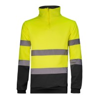 SWEAT M/FECHO ALTA VISIB CINZA/AMARELO WR.2.851